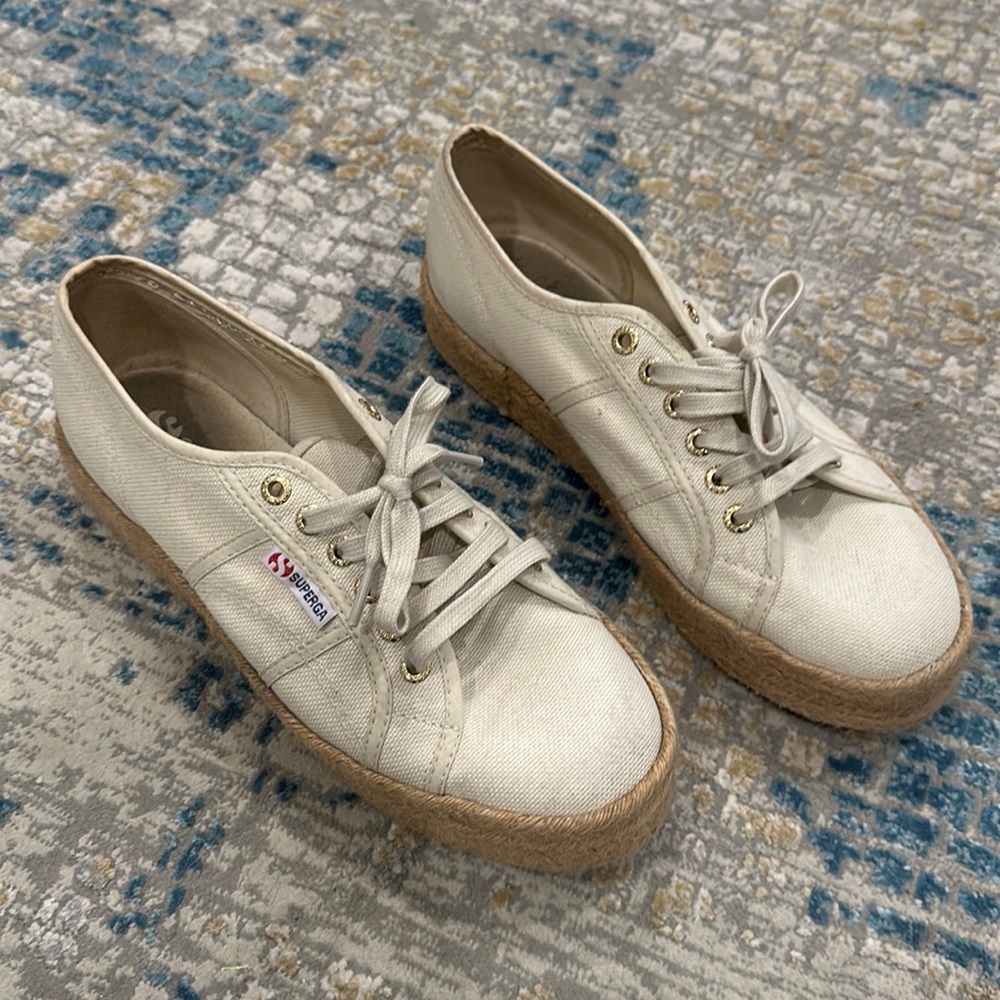 Superga wedge sneakers - cream